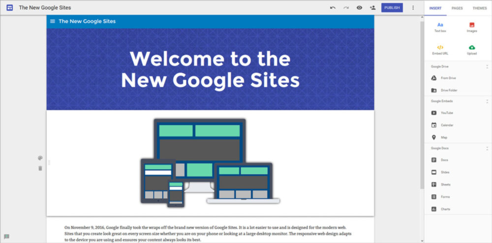 طراحی سایت رایگان در گوگل